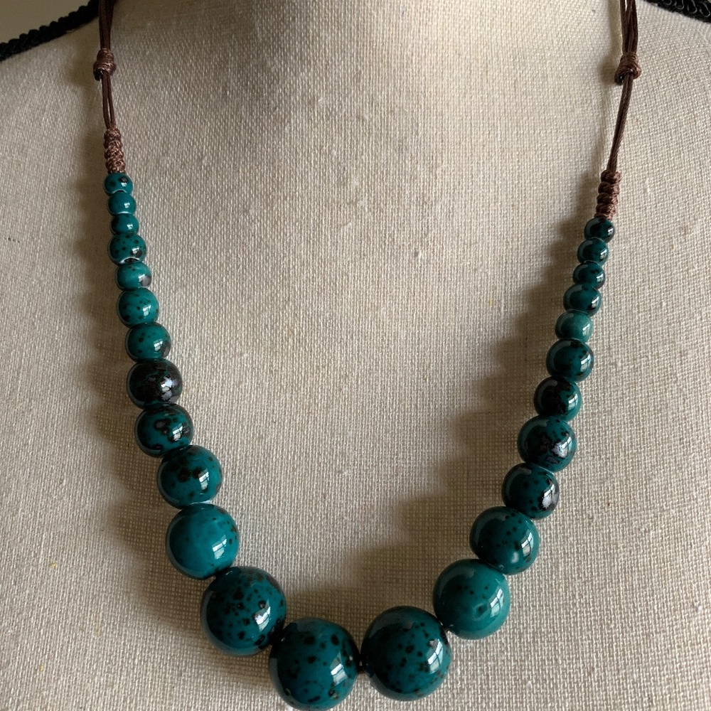 Handmade Stone Green Necklace